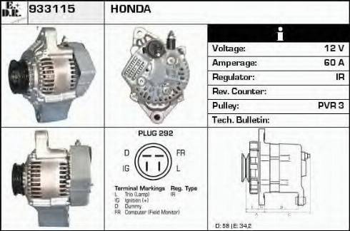 EDR 933115 - Генератор autosila-amz.com