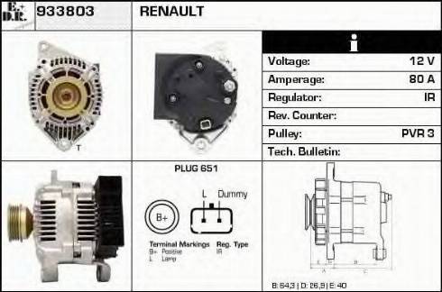 EDR 933803 - Генератор autosila-amz.com