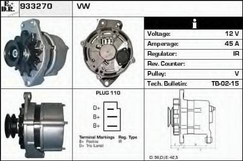 EDR 933270 - Генератор autosila-amz.com