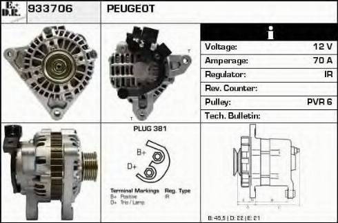 EDR 933706 - Генератор autosila-amz.com