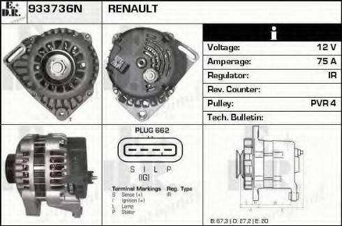 EDR 933736N - Генератор autosila-amz.com