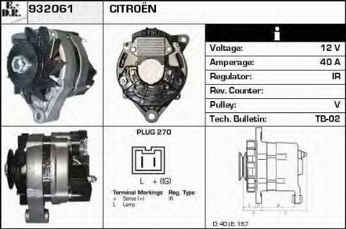 EDR 932061 - Генератор autosila-amz.com