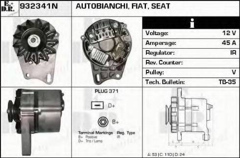 EDR 932341N - Генератор autosila-amz.com