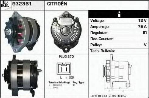 EDR 932361 - Генератор autosila-amz.com