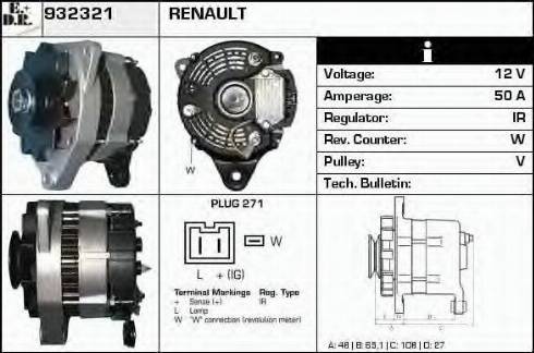 EDR 932321 - Генератор autosila-amz.com