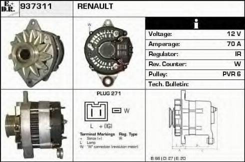 EDR 937311 - Генератор autosila-amz.com