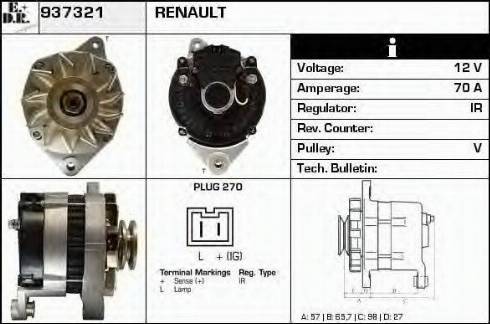 EDR 937321 - Генератор autosila-amz.com