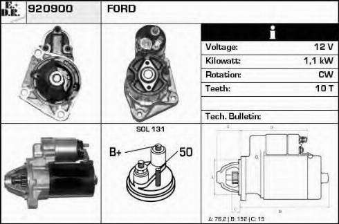 EDR 920900 - Стартер autosila-amz.com