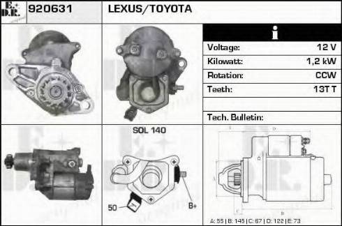 EDR 920631 - Стартер autosila-amz.com