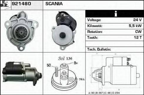 EDR 921480 - Стартер autosila-amz.com