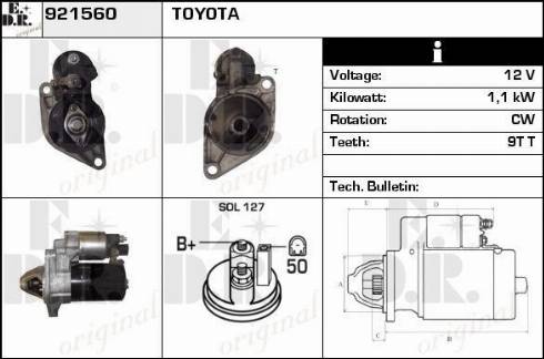 EDR 921560 - Стартер autosila-amz.com