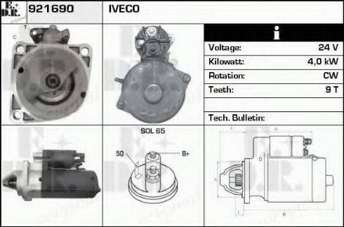 EDR 921690 - Стартер autosila-amz.com