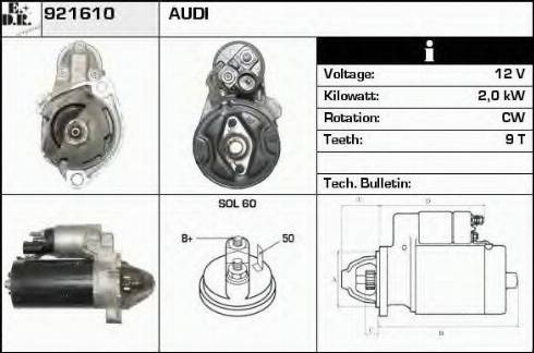 EDR 921610 - Стартер autosila-amz.com