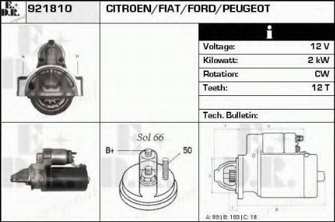 EDR 921810 - Стартер autosila-amz.com