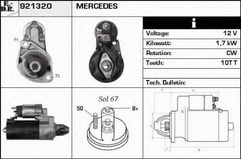 EDR 921320 - Стартер autosila-amz.com