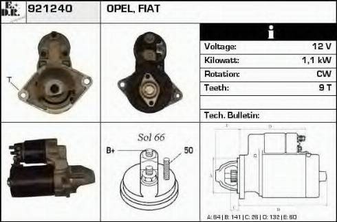 EDR 921240 - Стартер autosila-amz.com