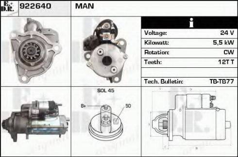 EDR 922640 - Стартер autosila-amz.com