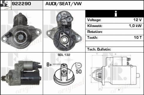 EDR 922290 - Стартер autosila-amz.com