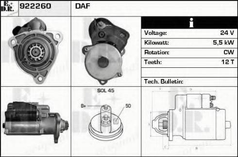 EDR 922260 - Стартер autosila-amz.com