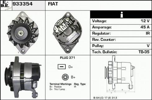 EDR WA14465 - Генератор autosila-amz.com