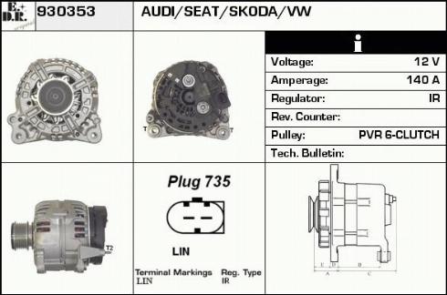 EDR WA11464 - Генератор autosila-amz.com