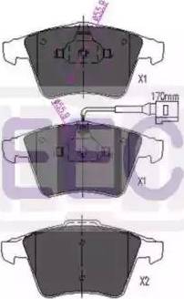 EEC BRP1496 - Тормозные колодки, дисковые, комплект autosila-amz.com