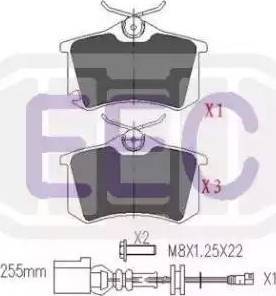 EEC BRP1419 - Тормозные колодки, дисковые, комплект autosila-amz.com