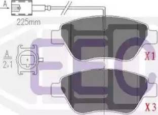 EEC BRP1549 - Тормозные колодки, дисковые, комплект autosila-amz.com