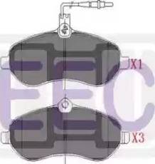 EEC BRP1539 - Тормозные колодки, дисковые, комплект autosila-amz.com