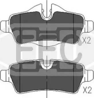 EEC BRP1648 - Тормозные колодки, дисковые, комплект autosila-amz.com