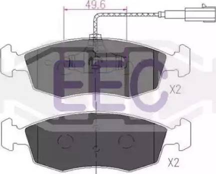 EEC BRP1845 - Тормозные колодки, дисковые, комплект autosila-amz.com