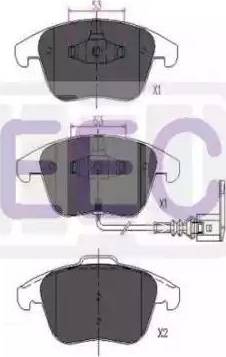 EEC BRP1313 - Тормозные колодки, дисковые, комплект autosila-amz.com