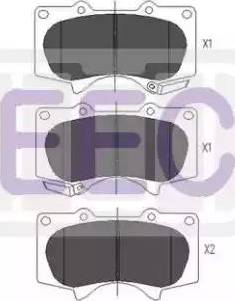 EEC BRP1382 - Тормозные колодки, дисковые, комплект autosila-amz.com