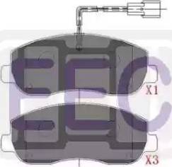 EEC BRP1797 - Тормозные колодки, дисковые, комплект autosila-amz.com