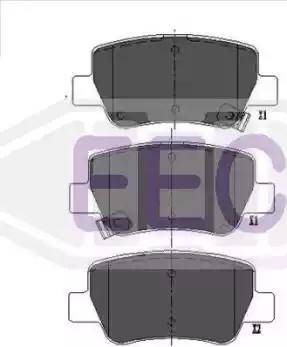 EEC BRP1723 - Тормозные колодки, дисковые, комплект autosila-amz.com
