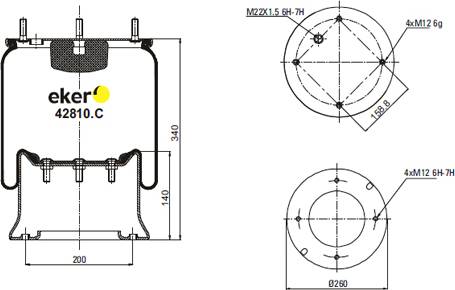 Eker 42810C - Кожух пневматической рессоры autosila-amz.com