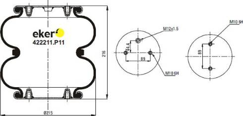 Eker 422211P11 - Кожух пневматической рессоры autosila-amz.com