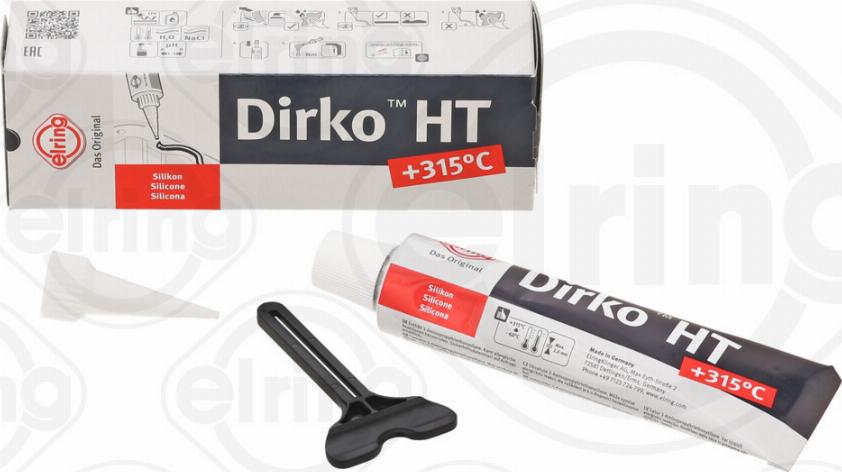 Elring 006.553 - Герметик DIRKO черный силикон продолжительно-гибкий -60 C+300 C зазор 0.2мм (70мл) autosila-amz.com