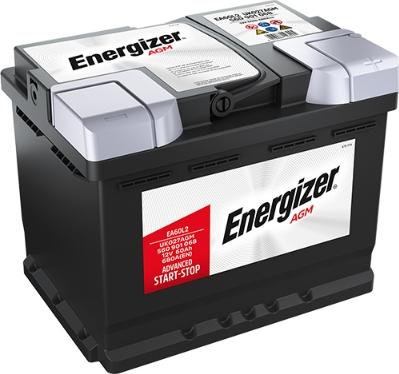 ENERGIZER EA60-L2 - Стартерная аккумуляторная батарея, АКБ autosila-amz.com