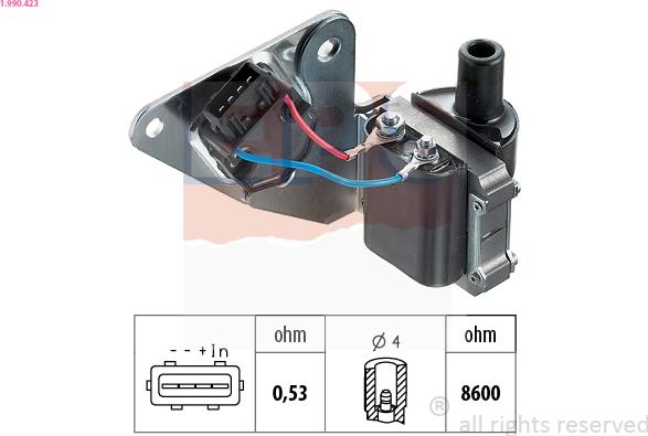 EPS 1.990.423 - Катушка зажигания autosila-amz.com