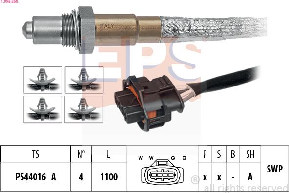 EPS 1.998.268 - Датчик кислород. autosila-amz.com