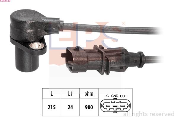 EPS 1.953.513 - Датчик импульсов, коленвал autosila-amz.com