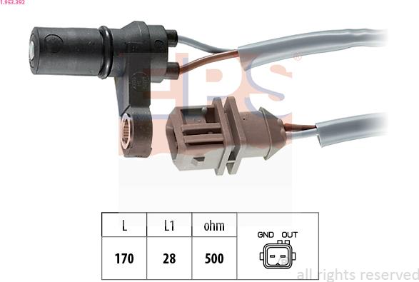 EPS 1.953.392 - Датчик частоты вращения, автоматическая коробка передач autosila-amz.com