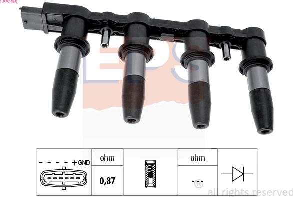 EPS 1.970.450 - Катушка зажигания autosila-amz.com