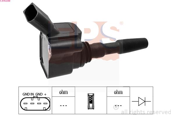 EPS 1.970.599 - Катушка зажигания autosila-amz.com