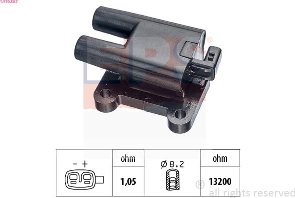 EPS 1.970.587 - Катушка зажигания autosila-amz.com