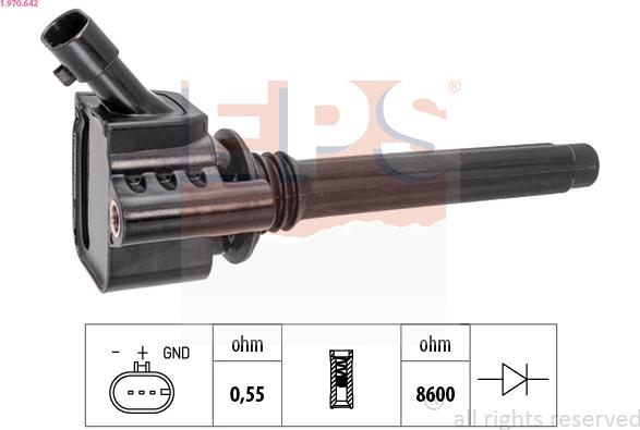 EPS 1.970.642 - Катушка зажигания autosila-amz.com