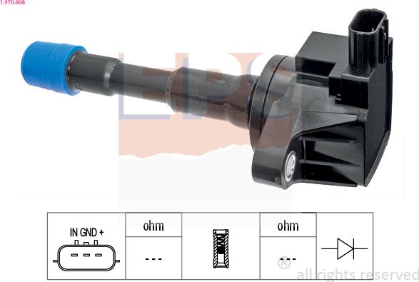 EPS 1.970.608 - Катушка зажигания autosila-amz.com