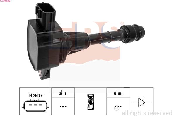 EPS 1.970.602 - Катушка зажигания autosila-amz.com