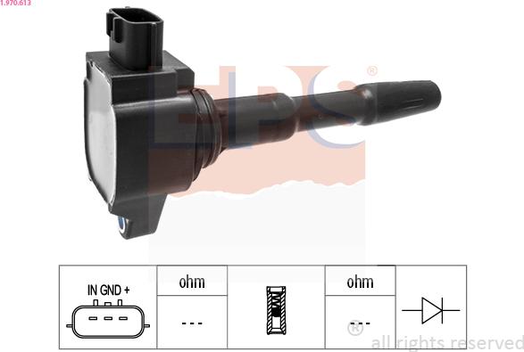 EPS 1.970.613 - Катушка зажигания autosila-amz.com